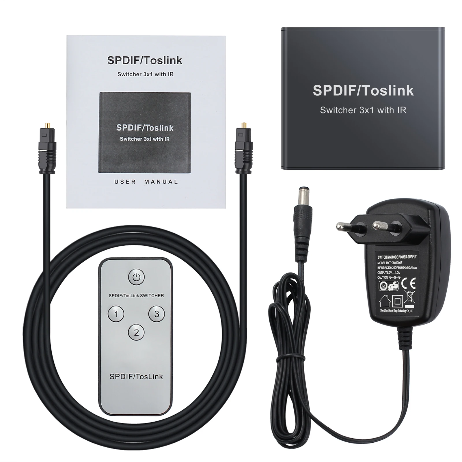 Цифровой адаптор SPDIF оптический аудио 3x1 переключатель с пультом дистанционного управления Поддержка цифрового DTS 5,1 аудио коммутатор конвертер