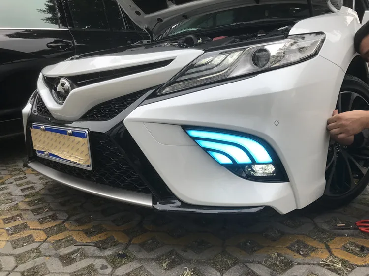 Подходит для Toyota Camry XSE SE автомобильные аксессуары динамический Ambi светильник желтый сигнал поворота автомобиля DRL светодиодный светильник дневного света