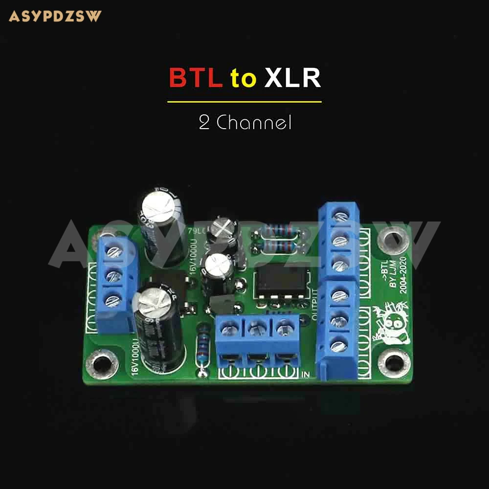 

2 CH BTL Adapter bridge to XLR Balance output Preamplifier Balance processor DIY Kit/Finished board