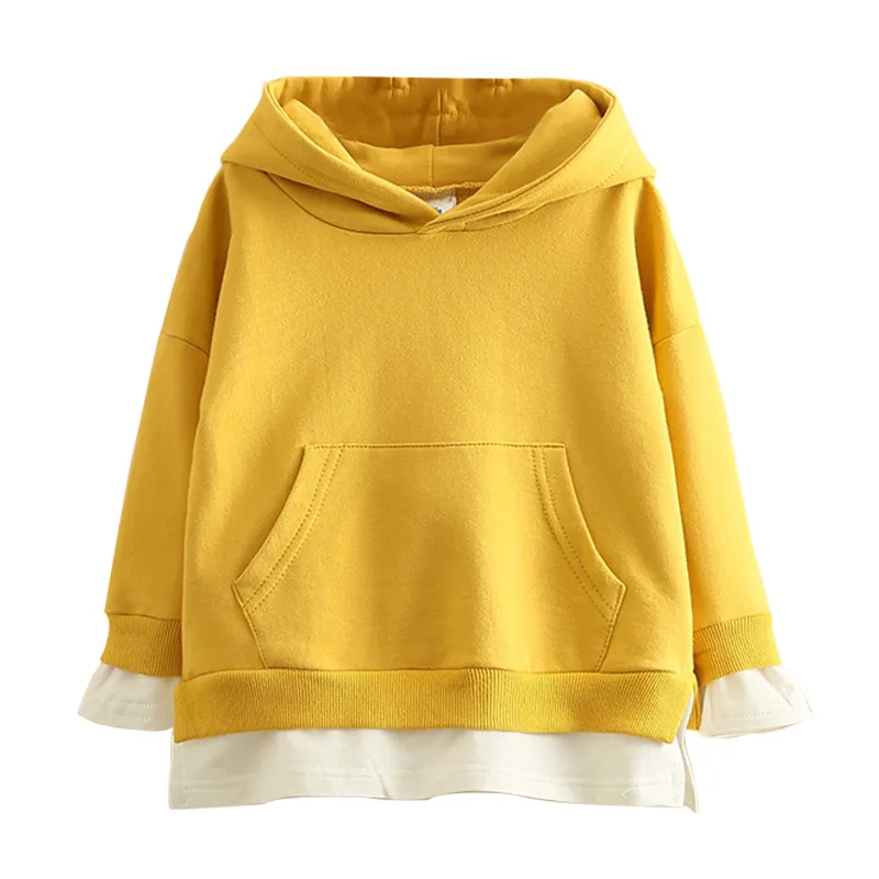Fashion Baby Hoodie Sweatshirts Spring Autumn New Girl Children's Stitched Top Kids Hoodies Children's Clothing Sweatshirts