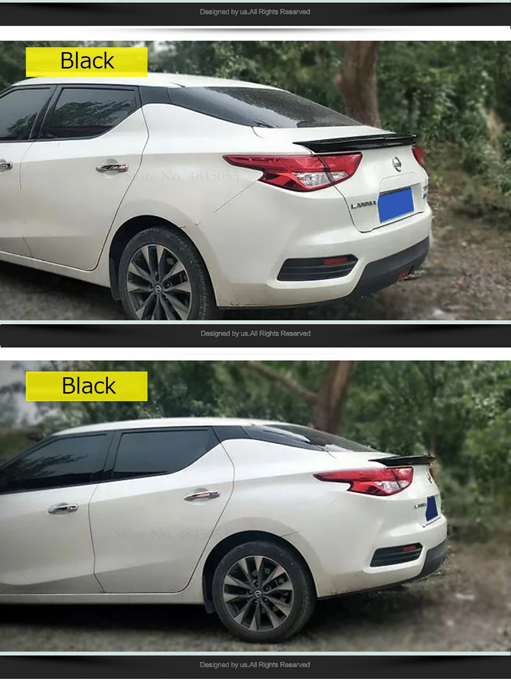 AITWATT для Nissan lannia до спойлер из углеволокна задний Багажник крыло багажника губы хвост белый спойлер для автомобиля 1 шт