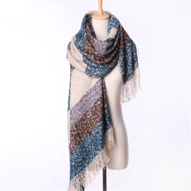 

200*60 Bufanda de mujer 2013 senora de lana larga Pashmina de punto calido capucha de invierno cuello abrigo bufanda chal lisas