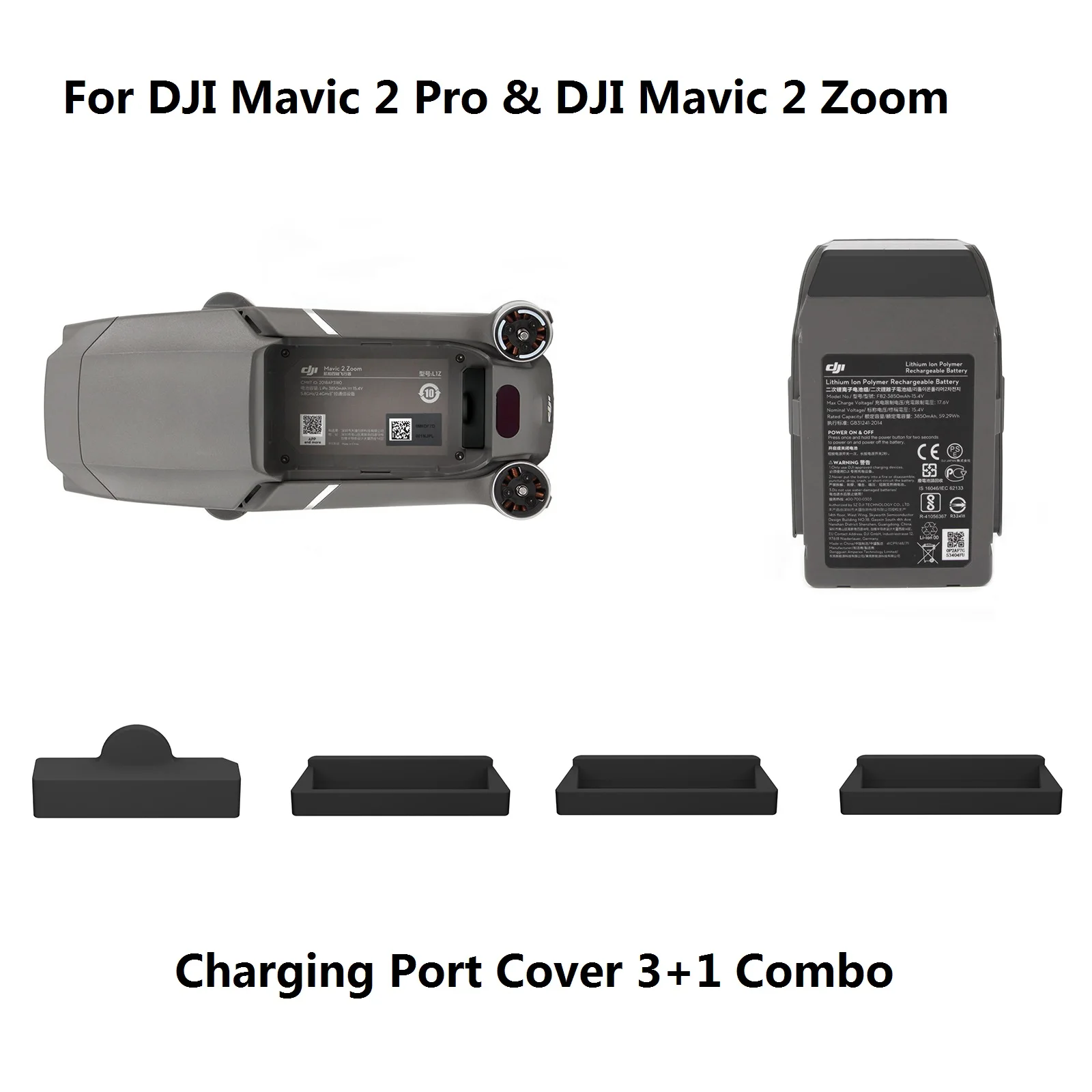 

Dust Plug for Mavic 2 Drone Body Battery Charging Port Protector Silicone Cover Cap Guard for DJI MAVIC 2 PRO & ZOOM