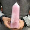 Natural Pink Rose Quartz Crystal Obelisk Wand Point Healing 2