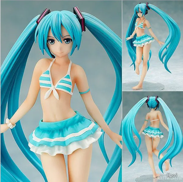 New Anime Wave Hatsune Miku Swimsuit Figure Collectible Sexy Girl 15cm MSS415 | Игрушки и хобби