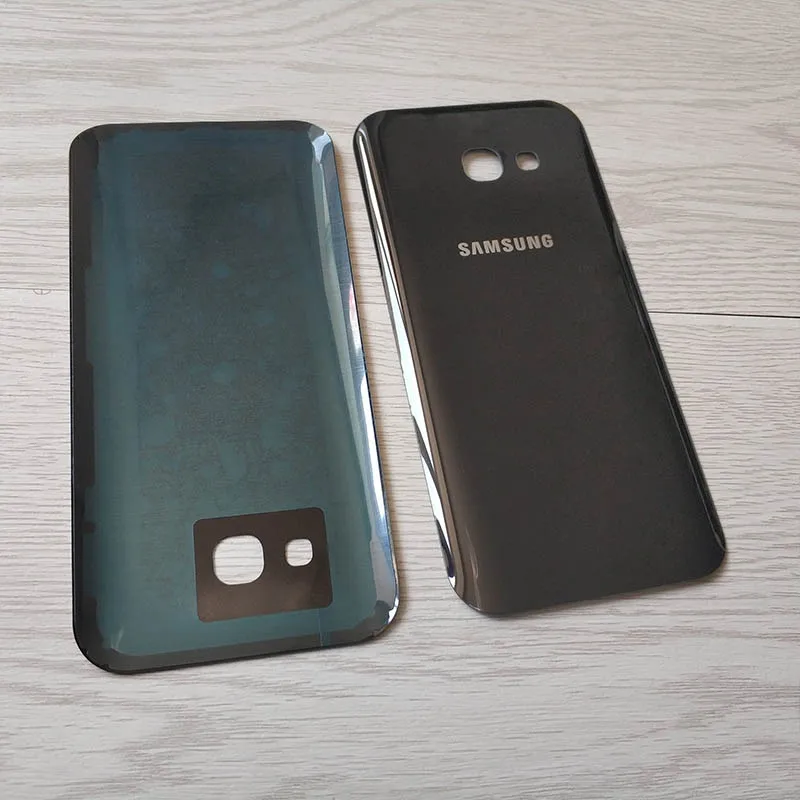 Black Samsung Galaxy A5 Задняя крышка батареи чехол 3D стекло задняя крышка корпуса Замена для samsung A 5 A520 A520F - Цвет: Black