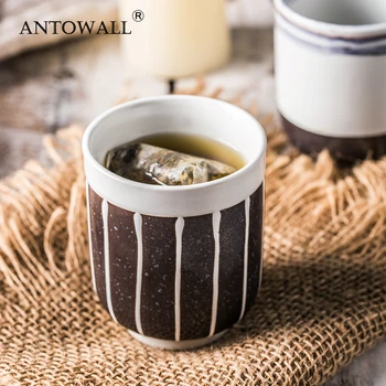 

ANTOWALL Teacup Ceramic Japanese Design HENGFENG Coffee Cup Drinking Water Cup Wholesale Quality Cup