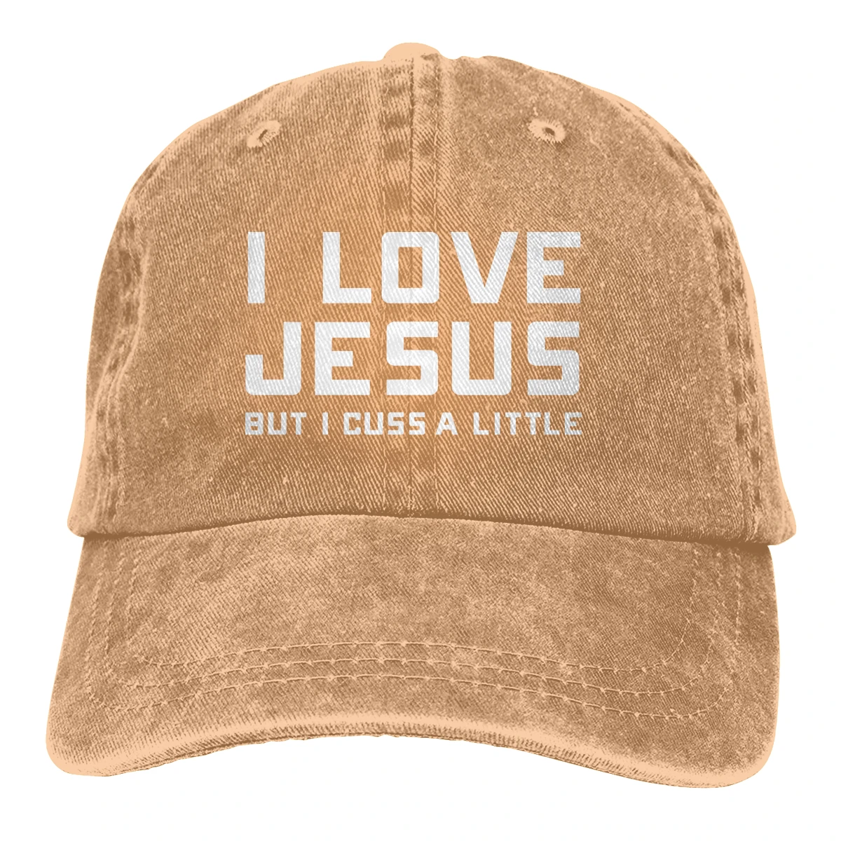 I Love Jesus But I Cuss A Little Casquette черная унисекс Мужские Женские джинсовые бейсболка с ремешком Кепка Регулируемая шляпа для гольфа - Цвет: Хаки