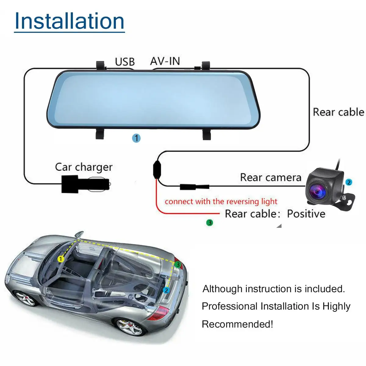 9,6" HD 1080P автоматический Автомобильный видеорегистратор Dashcam Автомобильный видеорегистратор зеркало заднего вида сенсорный двойной Лен парковка g-сенсор