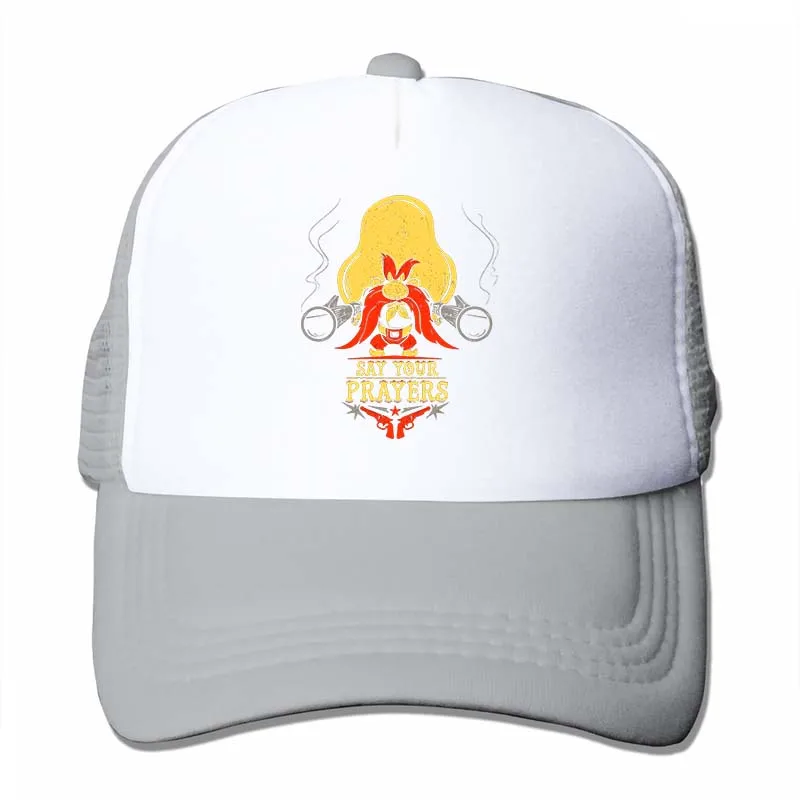 Yosemite Sam Say Your prays Looney Tunesss бейсболка для мужчин и женщин Кепка для водителя грузовика модная Регулируемая Кепка - Цвет: 4-Gray