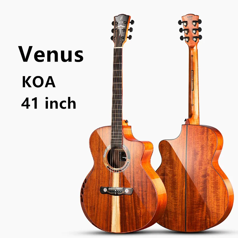 Merida аналоговый venus 41 дюймов в разрезе Твердые КоА Гитары, высокое качество Коа Гитары с подлокотником