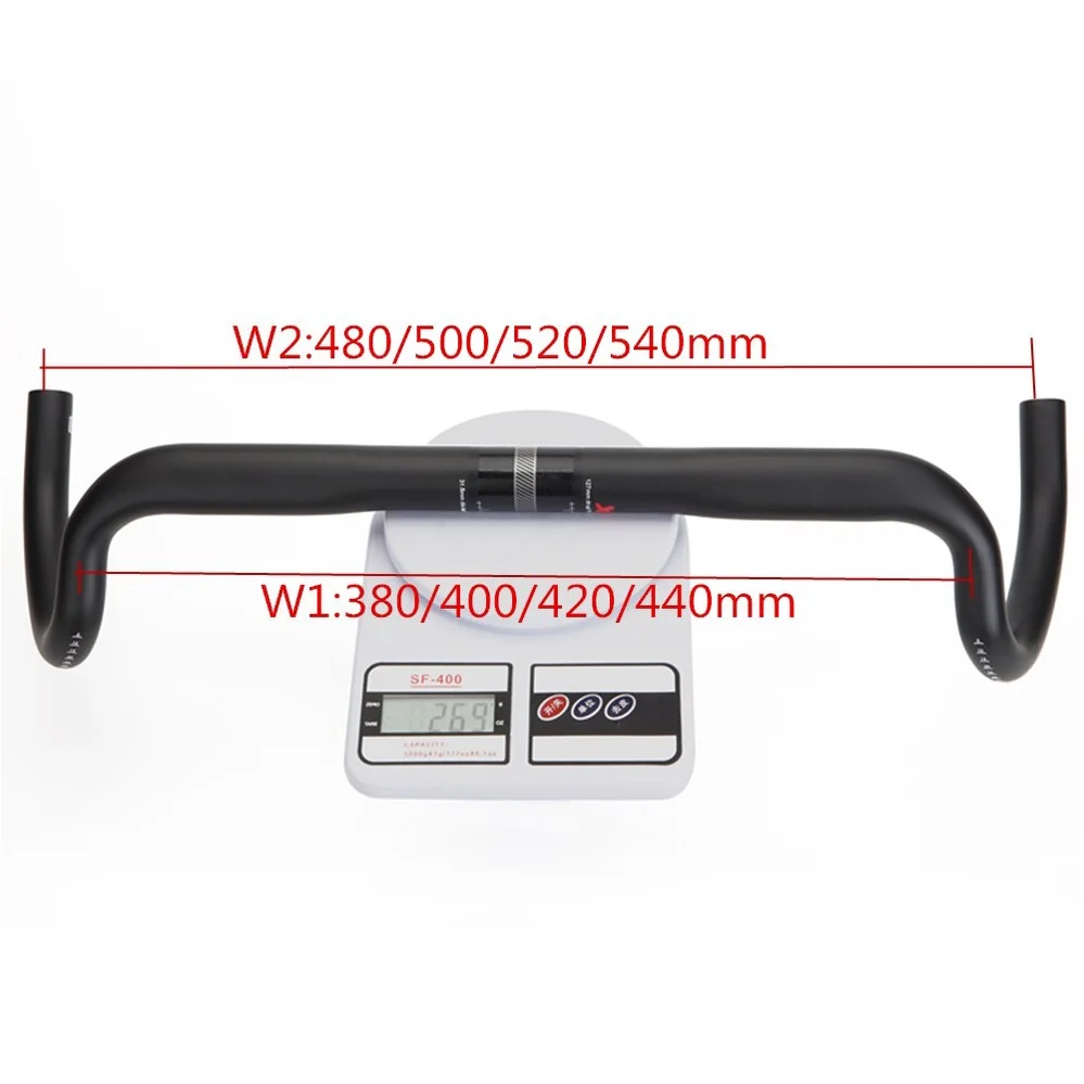 Bicycle Handlebar New Carbon Gravel Handlebar Big Flare Bar Cycle Cross Road Bike Handlebars 380/400/420/440mm Carbon Fiber Bicycle
