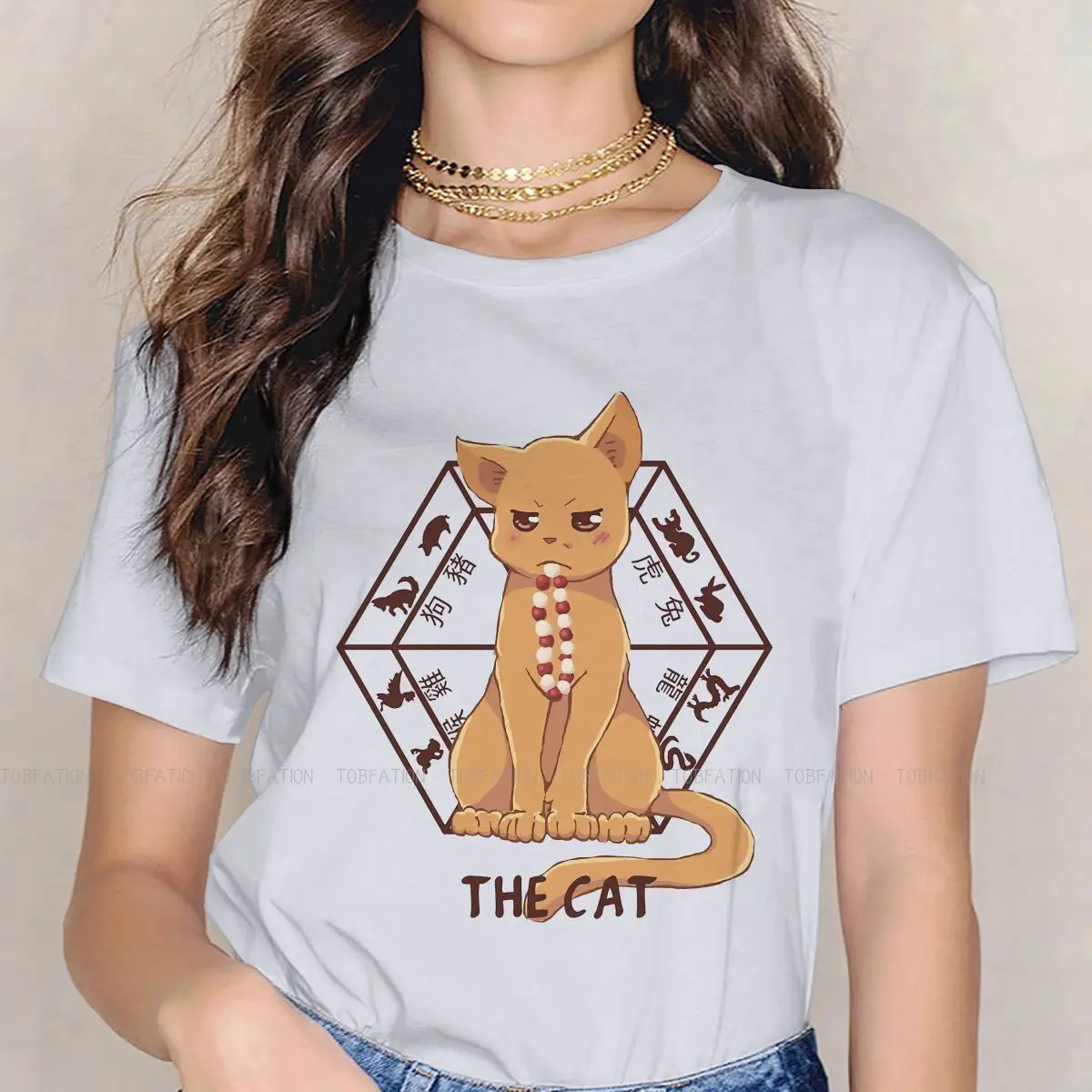 Kyo The Cat Feminine Shirts Fruits Basket Manga Anime Oversized Tshirt