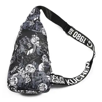

Man Printed Pattern Chest Bag Outdoor Sport Sling Shoulder Multifunction Pack