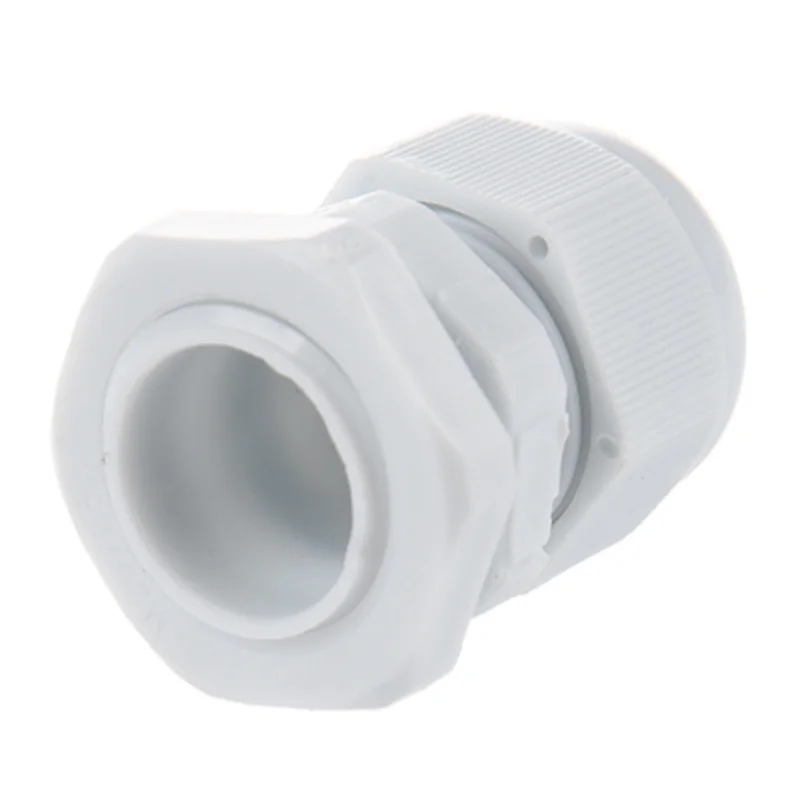 8 pieces waterproof connector plastic white cable gland lock nut M20* 1.5