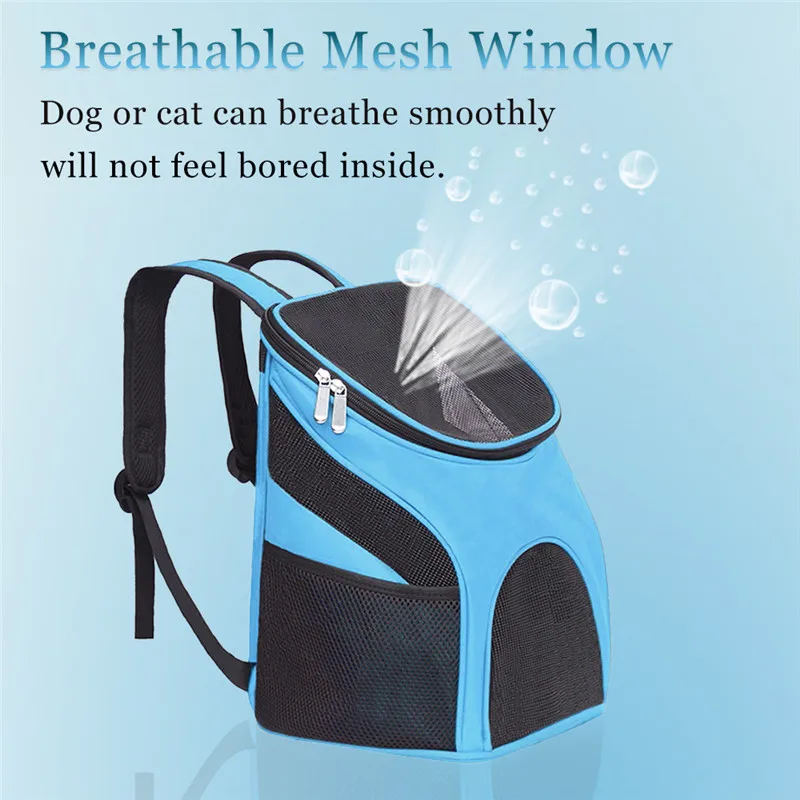 Pet Carrier Portable Dog Cat Backpack Puppy Outdoor Travel Bag Small Dog Cat Chihuahua Zipper Mesh Backpack Breathable Pack 1PC