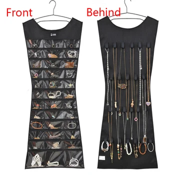 

1PC 39 Pocket 24 Hanging Loop Storage Bag Jewelry Organizer Holder Necklace Bracelet Earring Ring Organizer Jewelry Display Bag