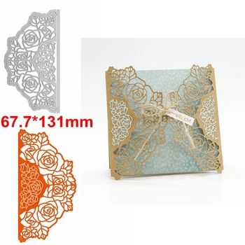 

Delicate Roses Arc Pattern Decoration On Card Metal Cutting Dies Stencils Pattern Die Cut For Card Making DIY 2019 Crafts Cards