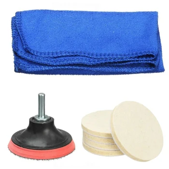 

Glass Polishing Kit 520396 W/ M10 Thread Drill Adapter Supplies 3inch 75mm Pad