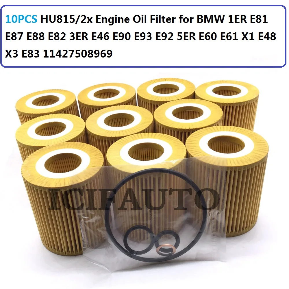 10 * HU815/2x Engine Oil Filter for BMW 318i N42 1ER E81 E87 E88 E82