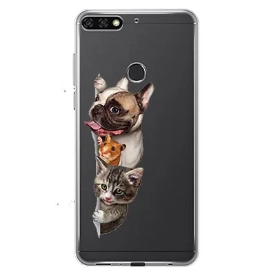 Чехол Fundas для huawei Y6 Prime ATU-L31 ATU-L42 резиновый защитный чехол с рисунком для huawei Y6 Prime - Цвет: B2