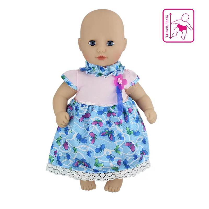 Новое платье Одежда для кукол одежда для 36 см мой первый Annabell, 14 дюймов Одежда для куклы-младенца, лучший детский подарок на день рождения