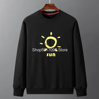 

Sweater Male Round Neck Teenagers Autumn Style Big Size Loose Plus Velvet Top Men Leisure Pullover Coat Sports Pack