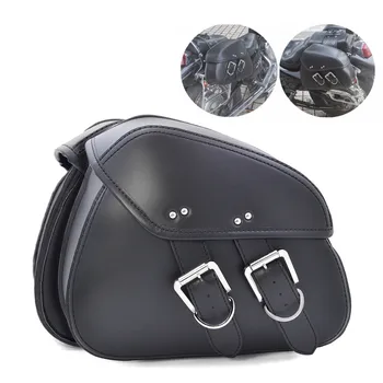 

Motorcycle Bag Leather Saddle Bags 2pcs For Harley Sportster XL 883 XL 1200 Side Tool Bag Luggage Alforjas Para Moto saddlebags