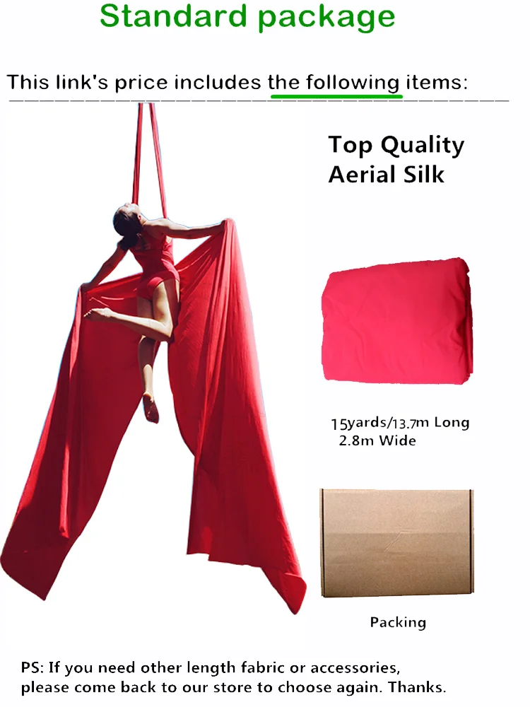 15 ярдов/13,7 m Fly Premium Aerial Silks для дома Антигравитационные воздушные качели для йоги, трапециевидные ремни