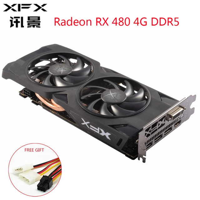 Xfx Amd Radeon Rx 480 4gb Video Cards Amd Gpu Rx480 4gb Ddr5 Graphics Card Desktop Video Card Gaming Used Rx Card - Graphics Cards -