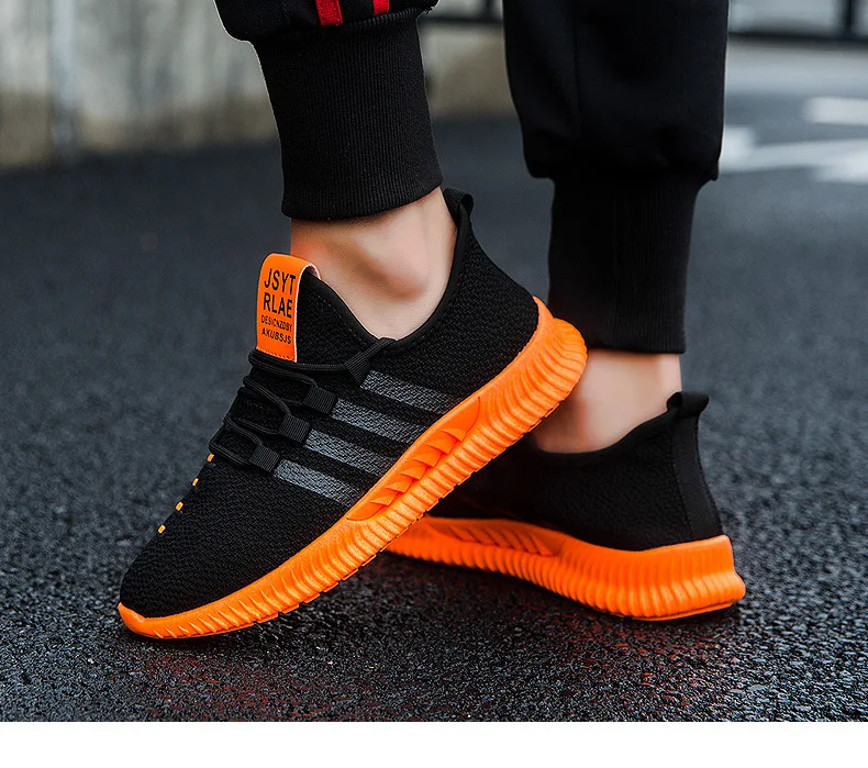 Spring And Summer-MEN'S SHOES 4D Breathable Fly Woven Coconut Shoes Athletic Shoes Lightweight Foot Covering Mesh Casual Sh