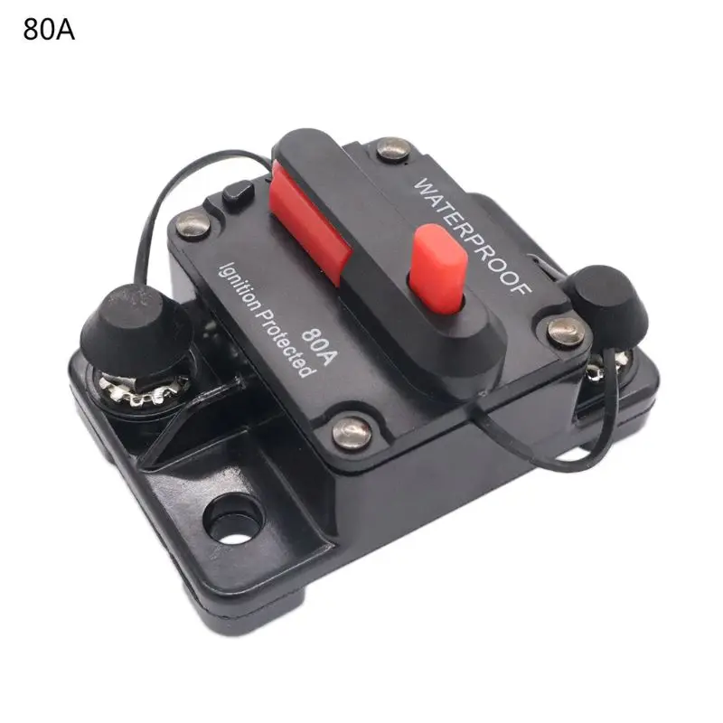 

DC12-32V Circuit Breaker Replace Fuse Holder 50-200A Car Speaker Resettable Fuse