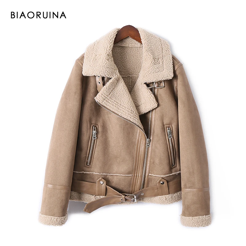 inverno casaco turn-down colarinho com cinto