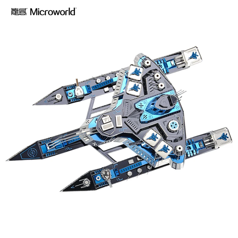 Microworld Leader NO 1, наборы моделей, сделай сам, лазерная резка, головоломка, лодка, военный корабль, модель, 3D металлическая головоломка, игрушки для взрослых, подарок