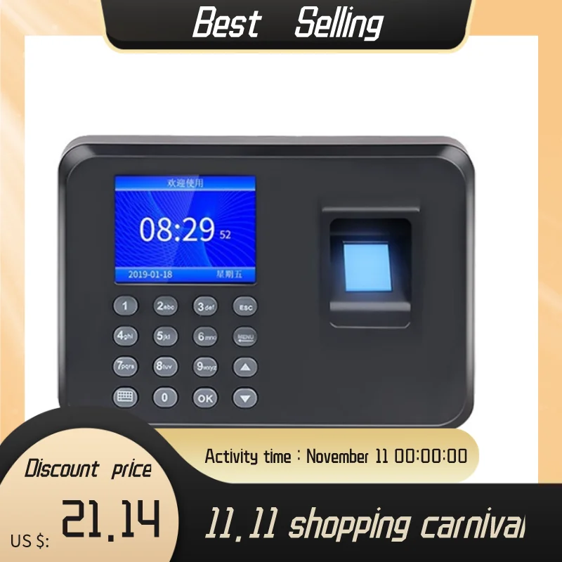 Biometric Fingerprint Attendance Machine LCD Display USB Fingerprint Attendance System Time Clock Employee Checking In Recorder|Electric Attendance| - AliExpress