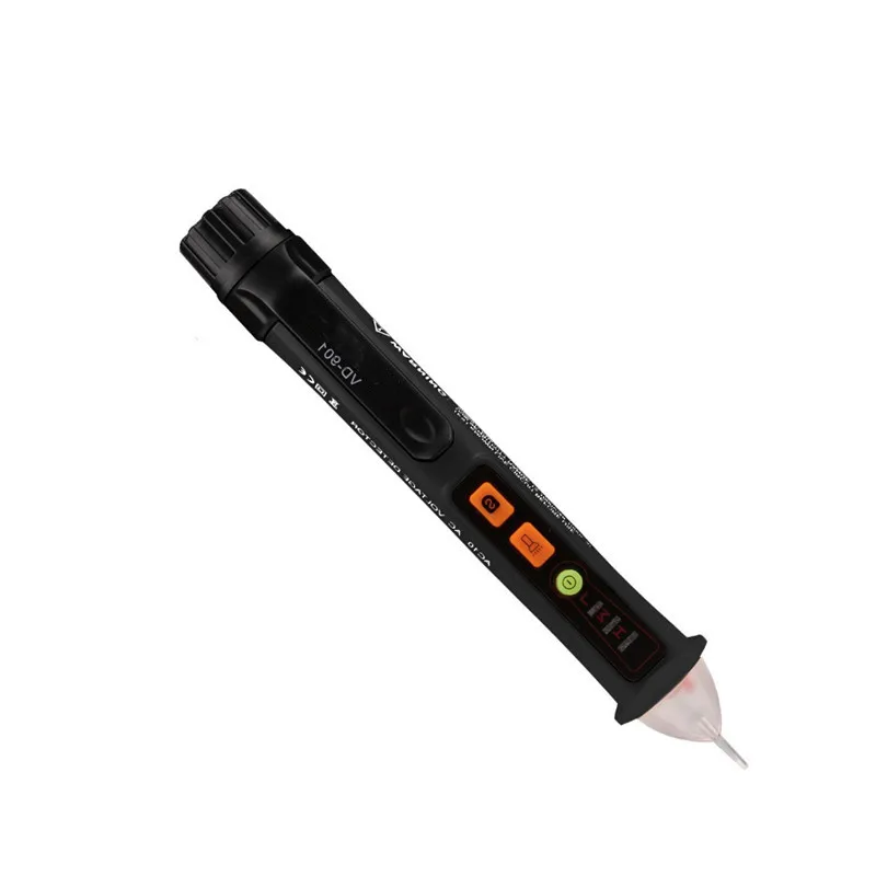 black 2 цвета цифровой 12-1000 В AC Электрический тестер ручка Бесконтактный детектор напряжения мультиметр тестер автоматический выключатель Finder VD901 - Цвет: black