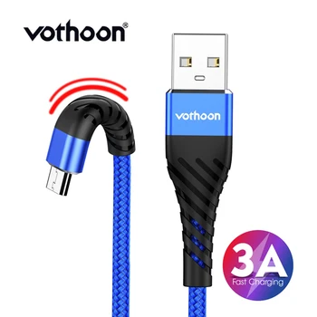 

Vothoon Micro USB Cable Nylon Fast Charging USB Data Cable For Samsung Huawei Xiaomi LG Andriod Micro usb Mobile Phone Cables