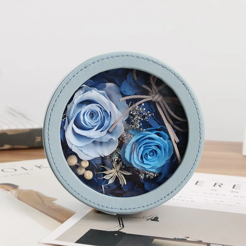 Romantic ornament Rose Flower Packing Box Exquisite Vertica Design Wedding Eternal Rose Flower Gift Box Valentines's Day Gifts