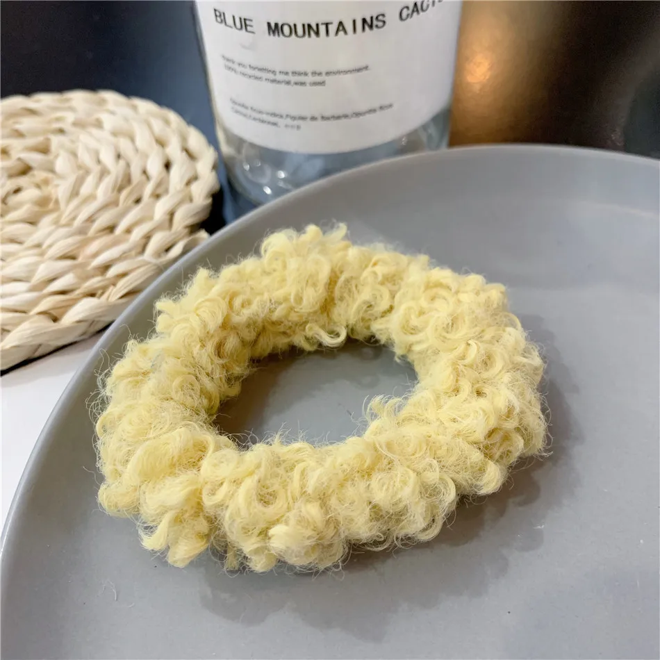 Новые ягнята шерсть Scrunchie для женщин девочек эластичные резинки для волос аксессуары для галстуков для женщин заколки невидимки для волос заколки головной убор