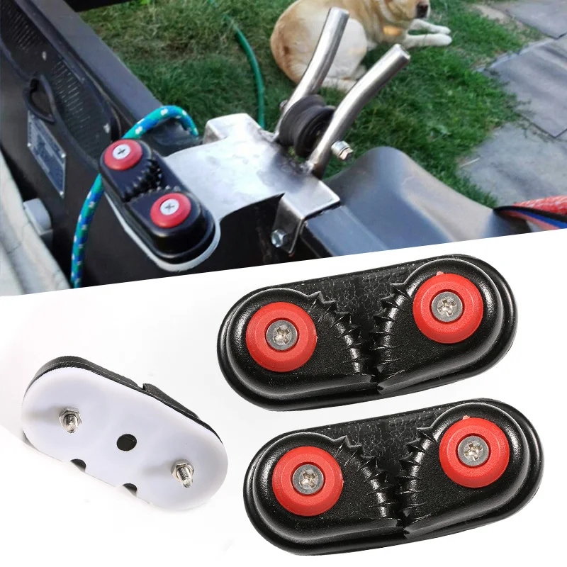 Kayak Canoe Cleats Dinghy-Accessories Boat Sailing Marine Aluminium Cam Black 2pcs Fairlead