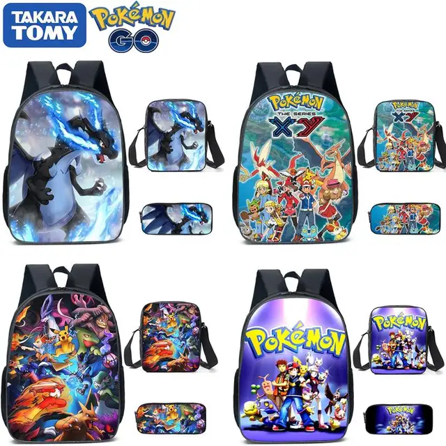New Pokemon Cartoon pokémon Backpacks Cute Kids Backpack Students School Bags Boys Girls Various Styles Toys for Children Gift 1