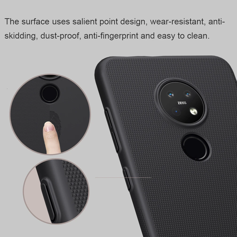 Для Nokia 7,2 матовый чехол Nillkin матовый защитный жесткий чехол для Nokia 6,2 с держателем для телефона