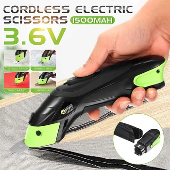 

3.6V 1500mAh Electric Tailor's Scissors Potable Cordless Electric Scissors Leather Cloth Fabric Auto Cutting Handheld Scissors