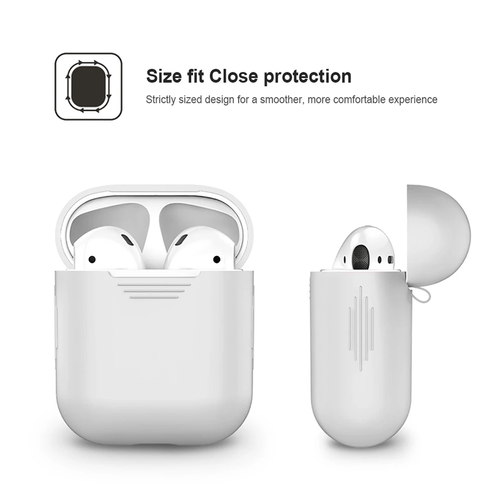 Силиконовый чехол для беспроводных наушников с Bluetooth аксессуары телефона Apple AirPods