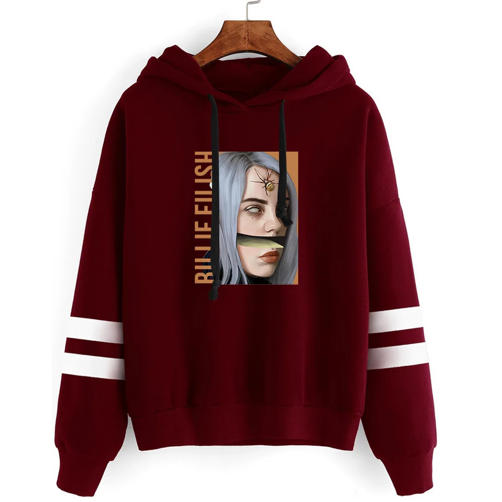 Billie Eilish толстовки женские/мужские Harajuku толстовки с капюшоном и длинным рукавом Лидер продаж Повседневная Уличная одежда хипстер крутой пуловер Топы - Цвет: 012