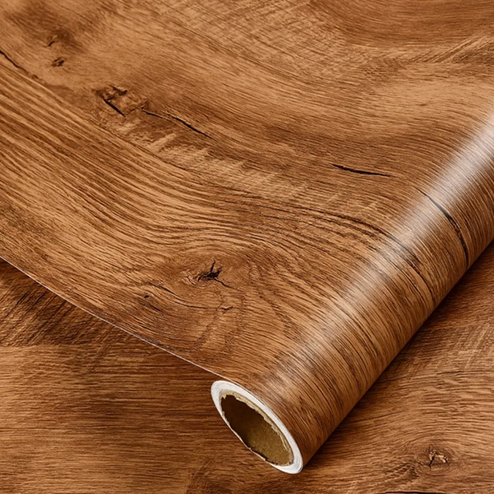 Wood Grain Vinyl Peeling And Pasting Wallpaper Selfadhesive Rustic