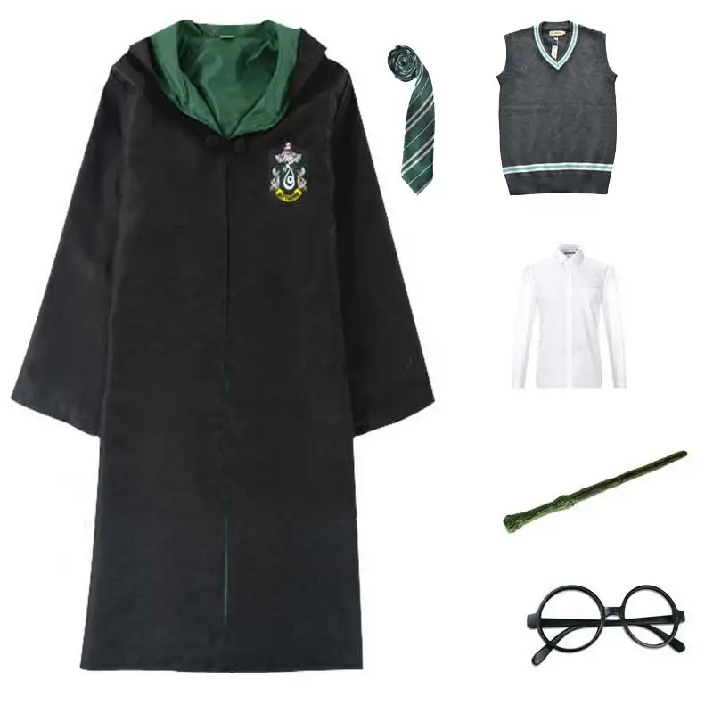 Gryffindor Slytherin Hufflepuff Ravenclaw костюм для взрослых детей Harrise школьный халат Плащ Botters Хэллоуин Косплей Костюм