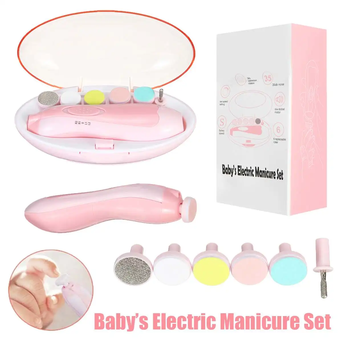 Baby Nail Trimmer Multifunctional Electric Baby Nail File Clippers Toes