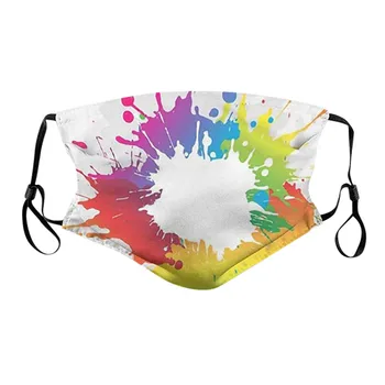 

Reuse Fabric 1PCS Polyester Face Mask Fashion Breathing Adult Print Windproof Mouth Cover Mouth Mask With Design Masque Mariage