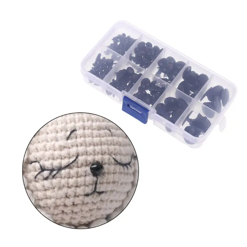

126pcs Plastic DIY Doll Puppet Animals Crafts Safety Nose with Washers for Handmade Children Kids Toys